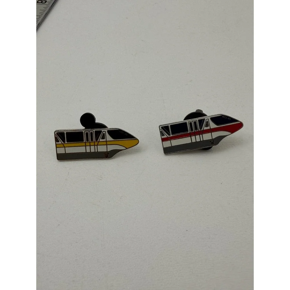 Disney Hidden Mickey Monorail Pins Lot Red Yellow Official Trading Pins 2007-08